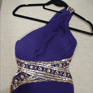 Deep purple prom dress